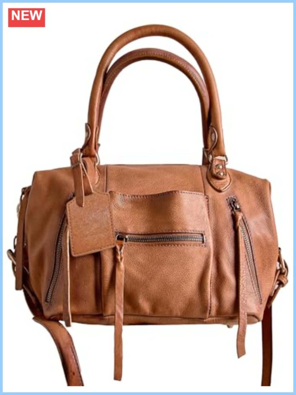 Vegan Leather Mini Tote Bag Hobo Handbag Adjustable Dual Straps